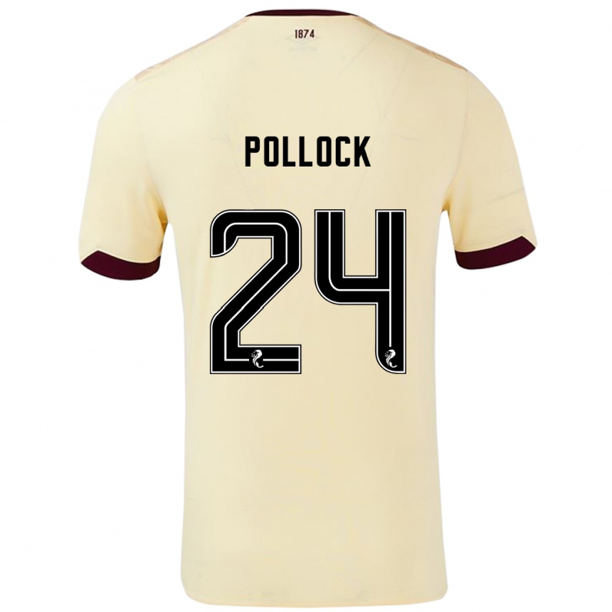 Vaikiškas Finlay Pollock #24 Kreminė Bordo Išvykos Marškinėliai 2024/25 T-Shirt