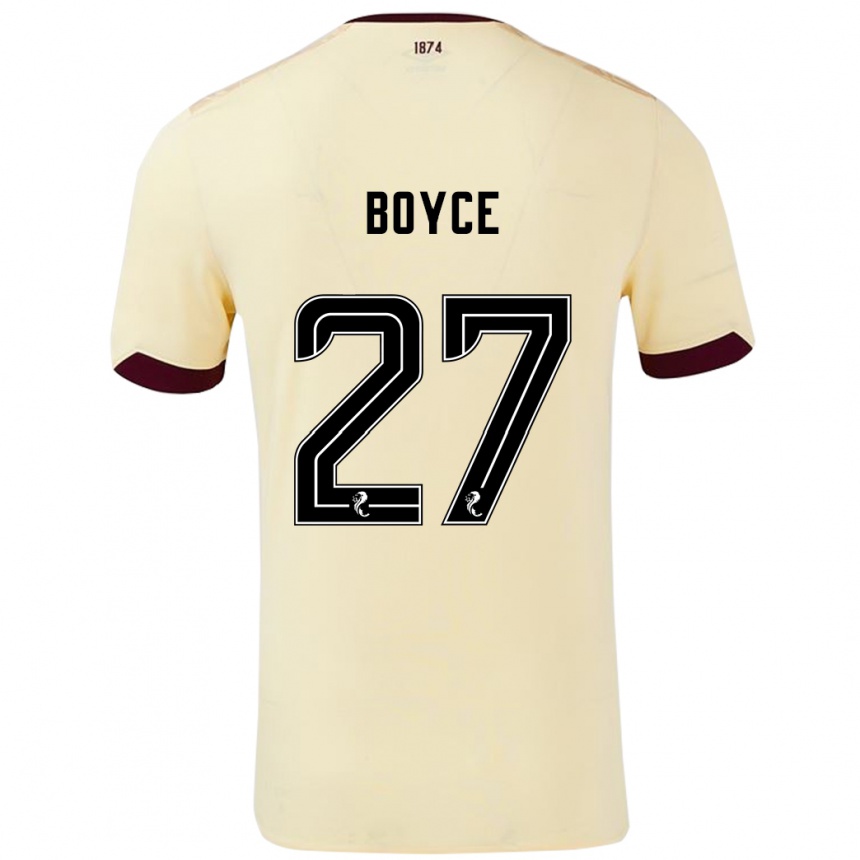 Vaikiškas Liam Boyce #27 Kreminė Bordo Išvykos Marškinėliai 2024/25 T-Shirt