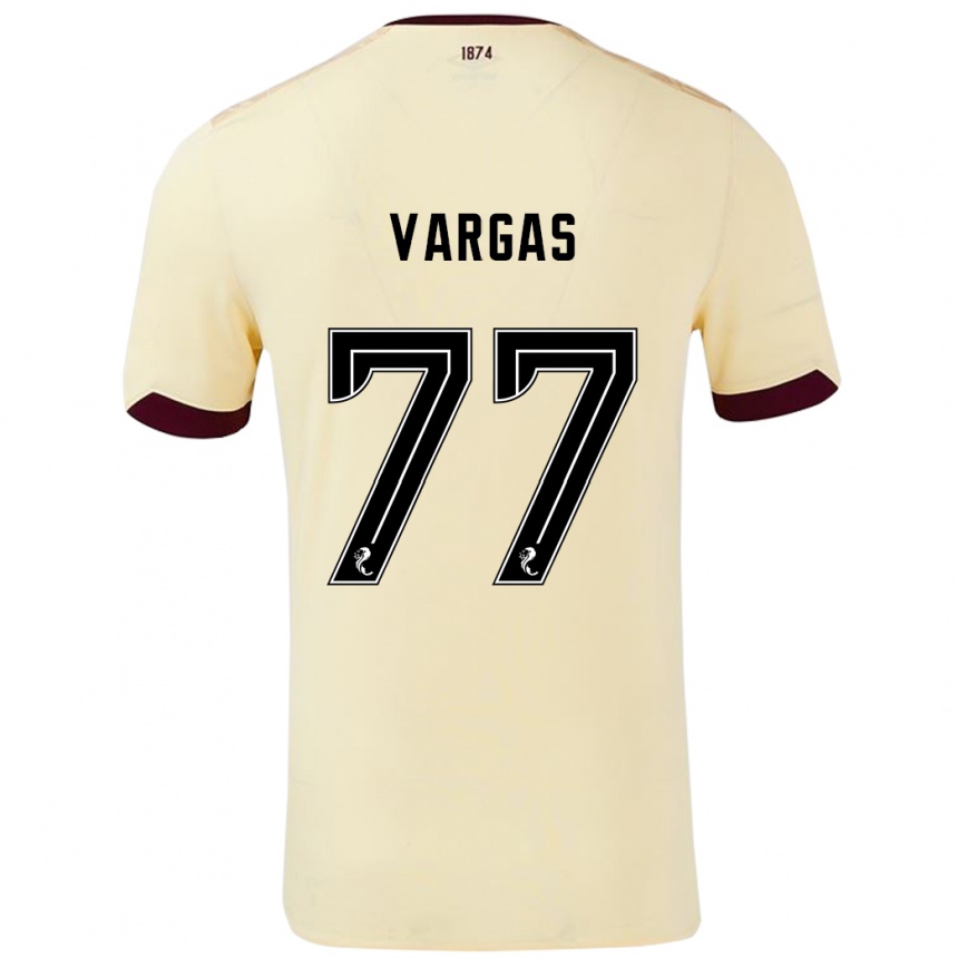 Vaikiškas Kenneth Vargas #77 Kreminė Bordo Išvykos Marškinėliai 2024/25 T-Shirt