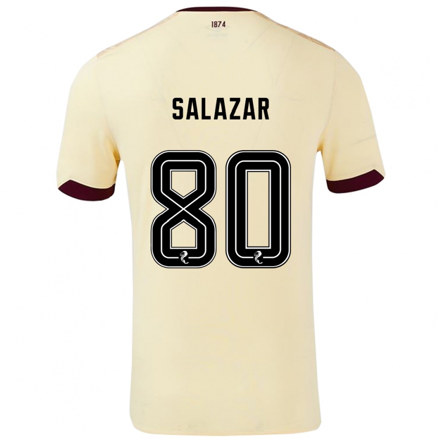 Vaikiškas Andrés Salazar #80 Kreminė Bordo Išvykos Marškinėliai 2024/25 T-Shirt