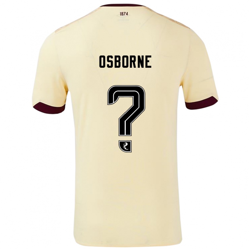 Vaikiškas Alfie Osborne #0 Kreminė Bordo Išvykos Marškinėliai 2024/25 T-Shirt