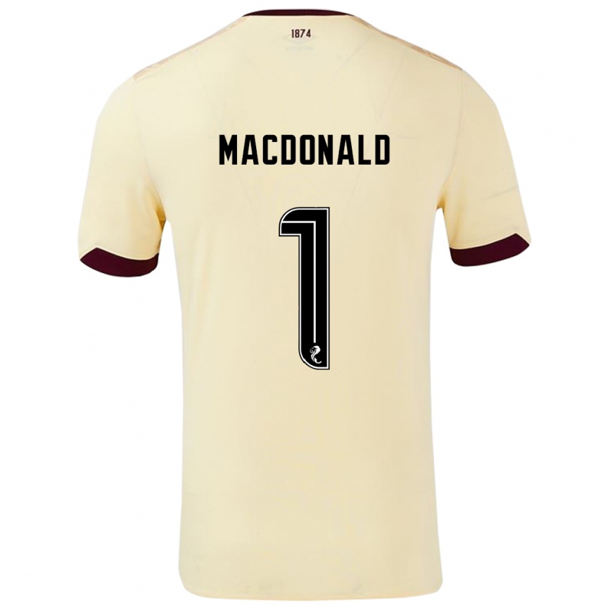 Vaikiškas Jamie Macdonald #1 Kreminė Bordo Išvykos Marškinėliai 2024/25 T-Shirt