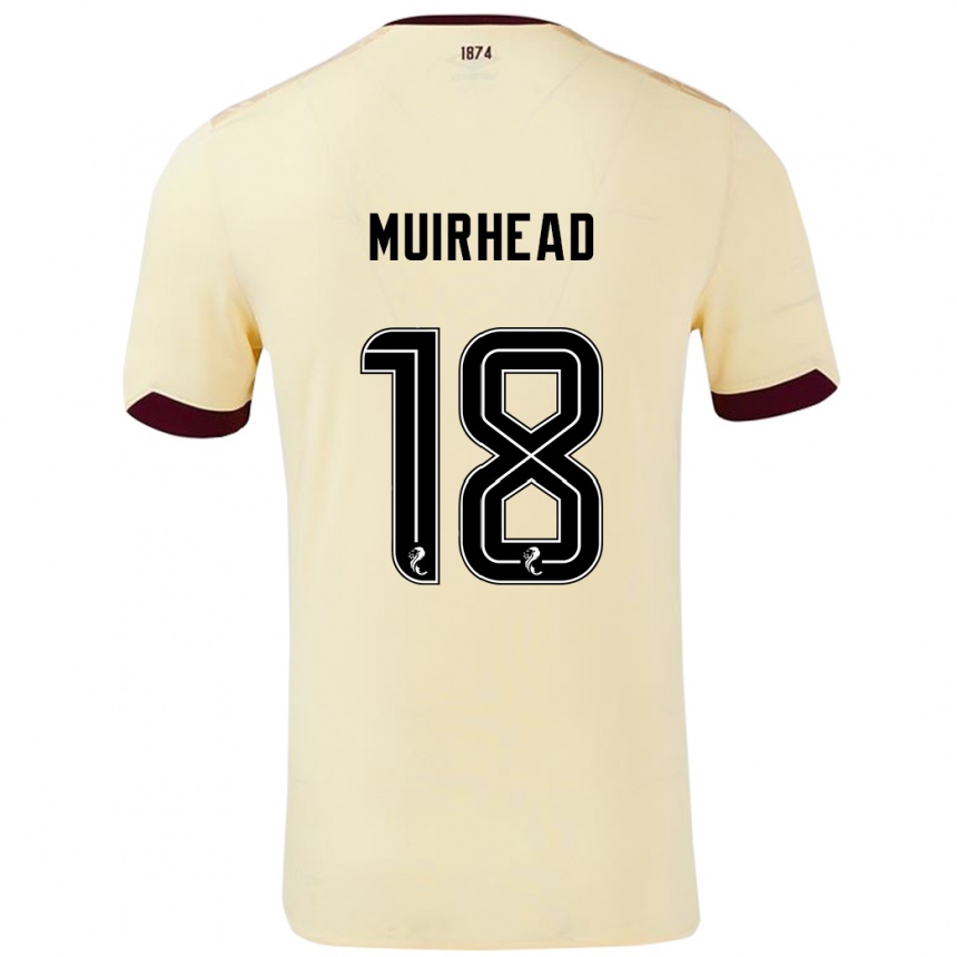 Vaikiškas Owen Muirhead #18 Kreminė Bordo Išvykos Marškinėliai 2024/25 T-Shirt