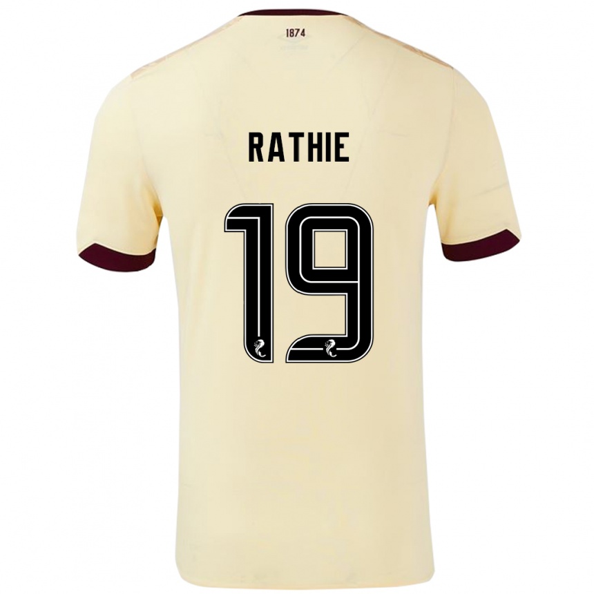 Vaikiškas Luke Rathie #19 Kreminė Bordo Išvykos Marškinėliai 2024/25 T-Shirt