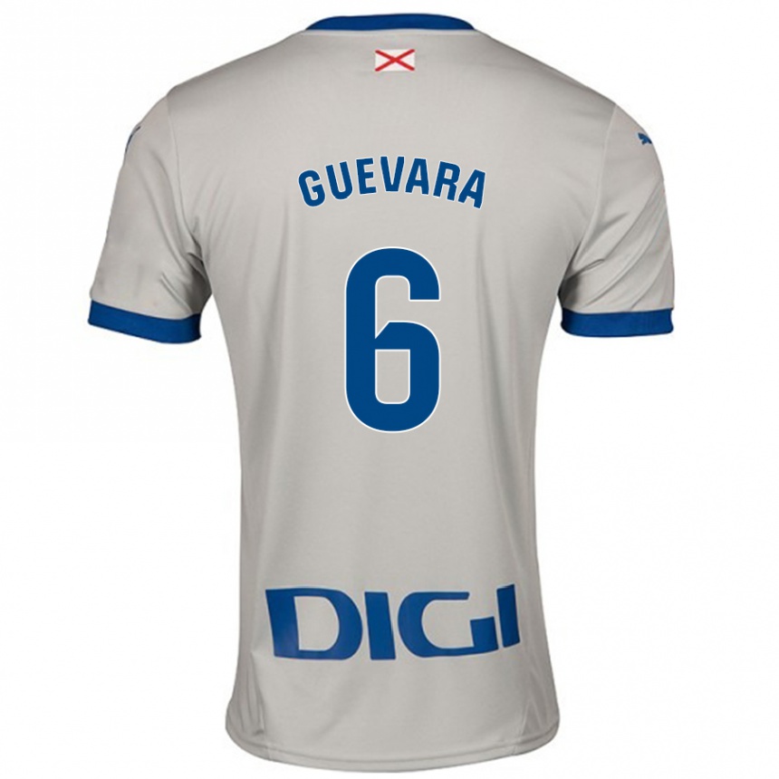 Vaikiškas Ander Guevara #6 Šviesiai Pilka Išvykos Marškinėliai 2024/25 T-Shirt