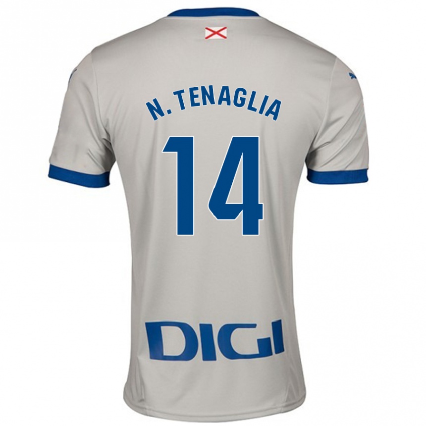 Vaikiškas Nahuel Tenaglia #14 Šviesiai Pilka Išvykos Marškinėliai 2024/25 T-Shirt