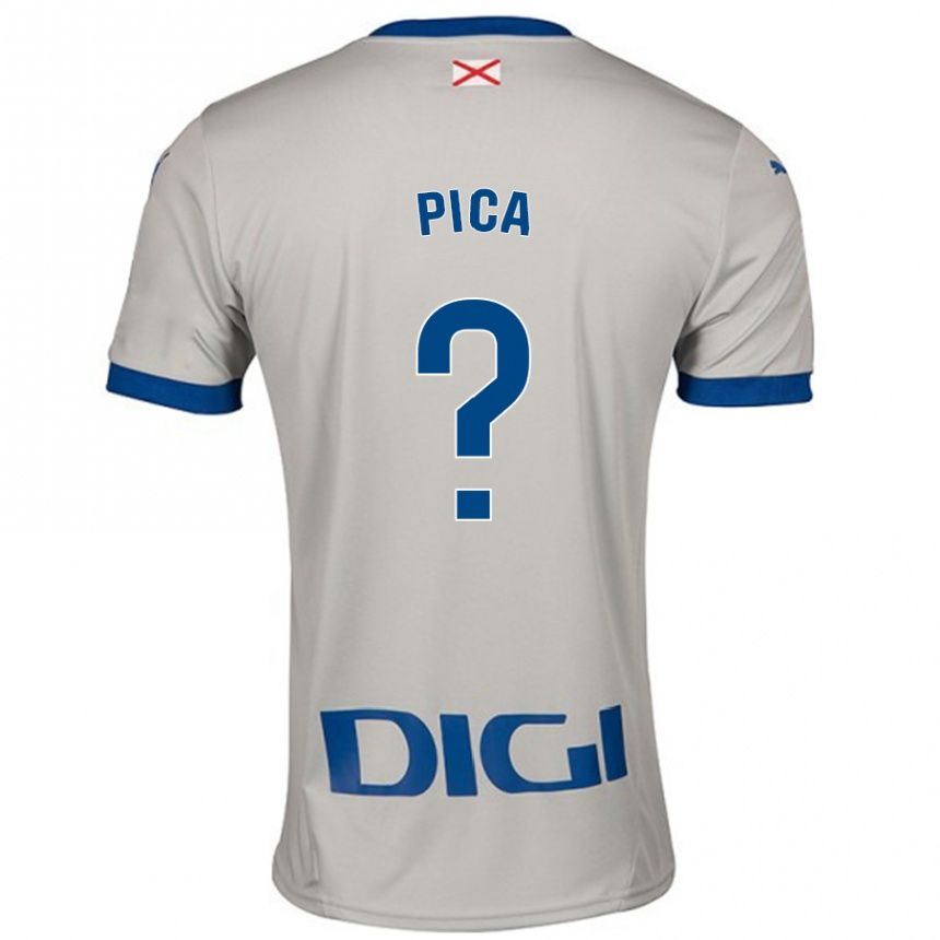 Vaikiškas Adrián Pica #0 Šviesiai Pilka Išvykos Marškinėliai 2024/25 T-Shirt