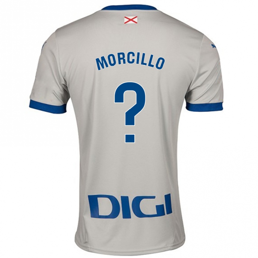 Vaikiškas Diego Morcillo #0 Šviesiai Pilka Išvykos Marškinėliai 2024/25 T-Shirt