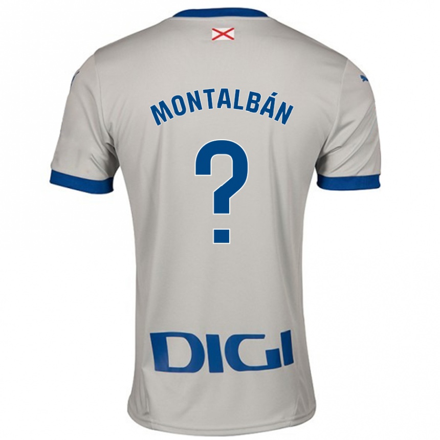 Vaikiškas Enrique Montalbán #0 Šviesiai Pilka Išvykos Marškinėliai 2024/25 T-Shirt