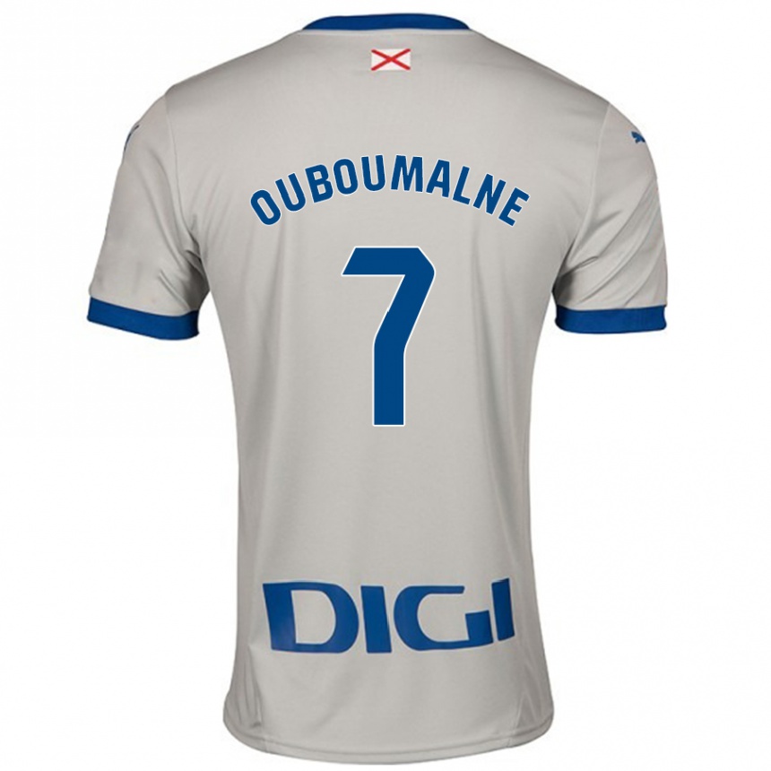 Vaikiškas Ibra Ouboumalne #7 Šviesiai Pilka Išvykos Marškinėliai 2024/25 T-Shirt