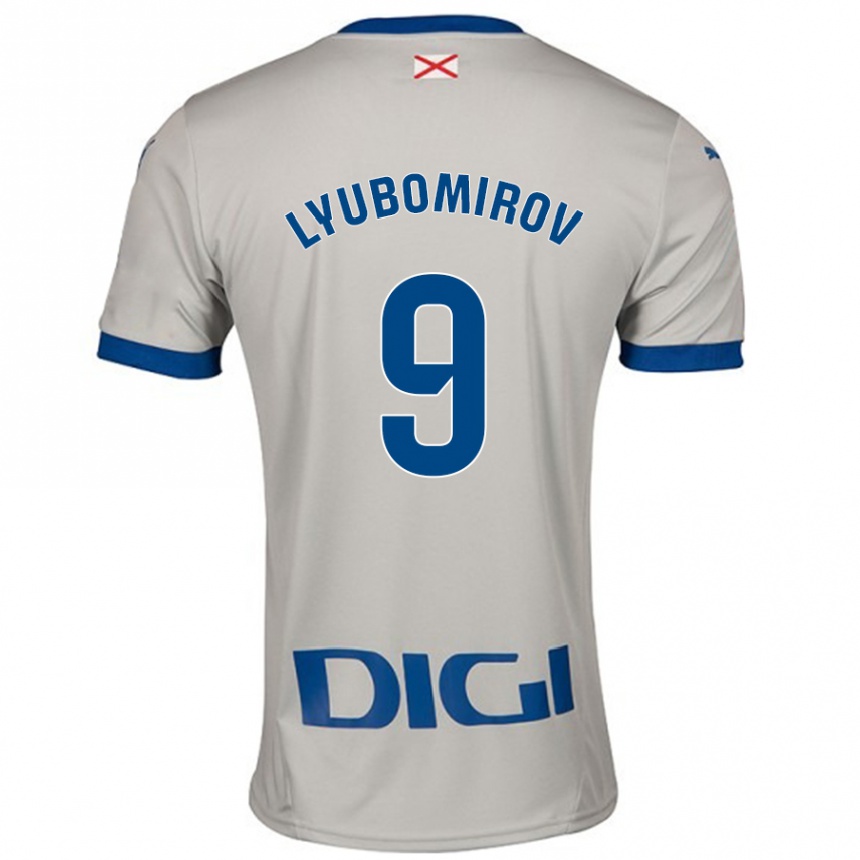 Vaikiškas Daniel Lyubomirov #9 Šviesiai Pilka Išvykos Marškinėliai 2024/25 T-Shirt