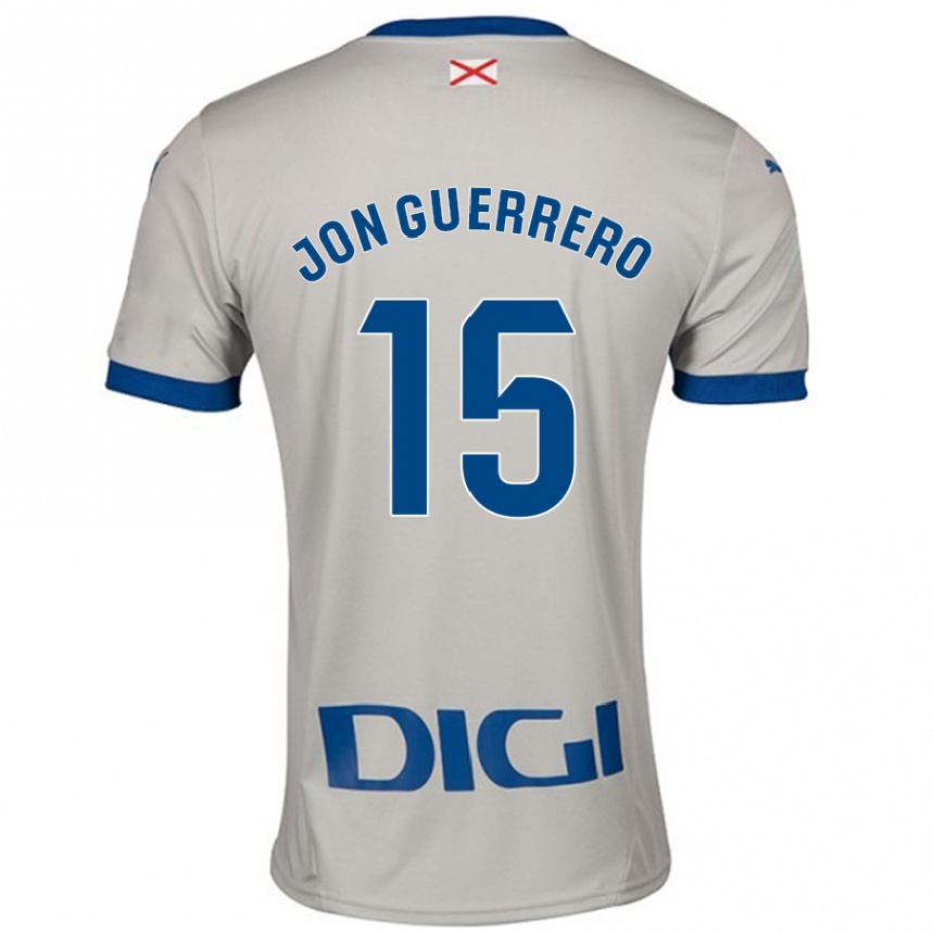 Vaikiškas Julen Jon Guerrero #15 Šviesiai Pilka Išvykos Marškinėliai 2024/25 T-Shirt