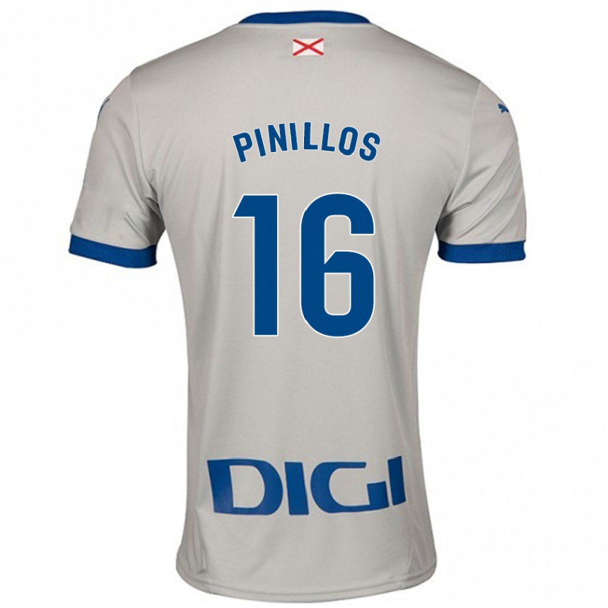 Vaikiškas Lander Pinillos #16 Šviesiai Pilka Išvykos Marškinėliai 2024/25 T-Shirt