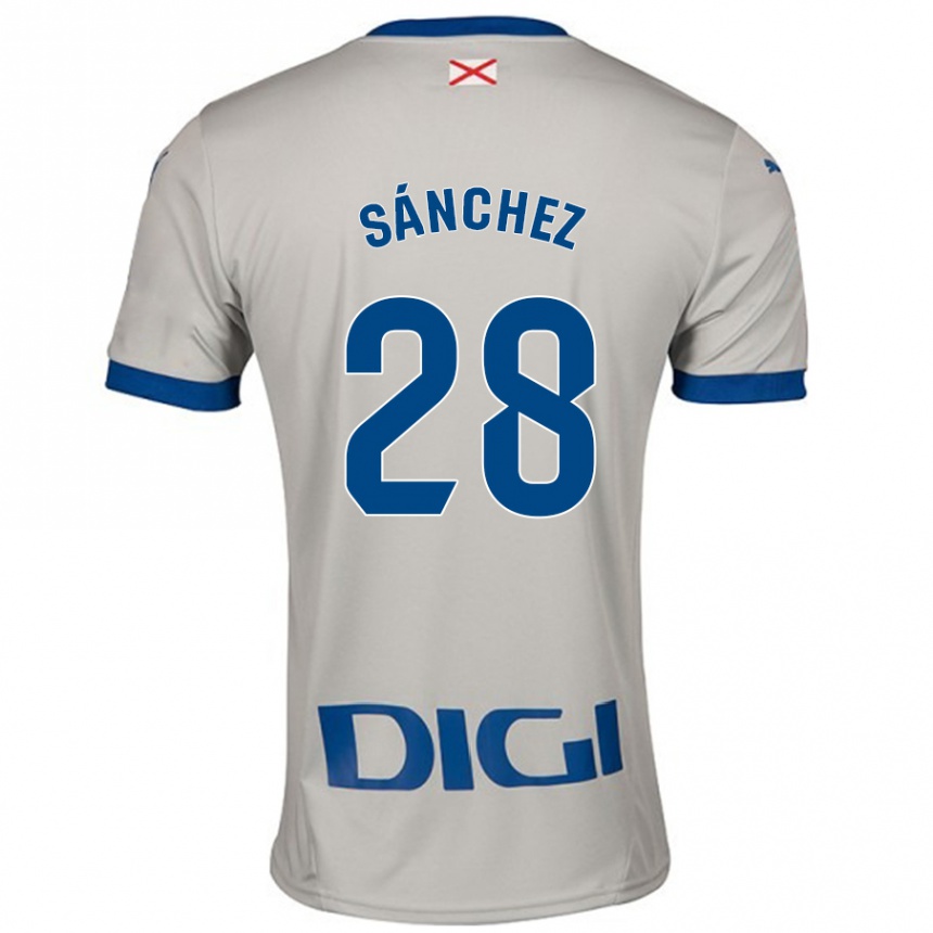 Vaikiškas Ander Sánchez #28 Šviesiai Pilka Išvykos Marškinėliai 2024/25 T-Shirt