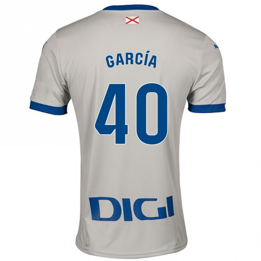 Vaikiškas Álvaro García #40 Šviesiai Pilka Išvykos Marškinėliai 2024/25 T-Shirt