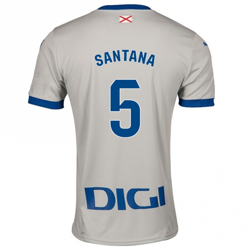 Vaikiškas Vanesa Santana #5 Šviesiai Pilka Išvykos Marškinėliai 2024/25 T-Shirt