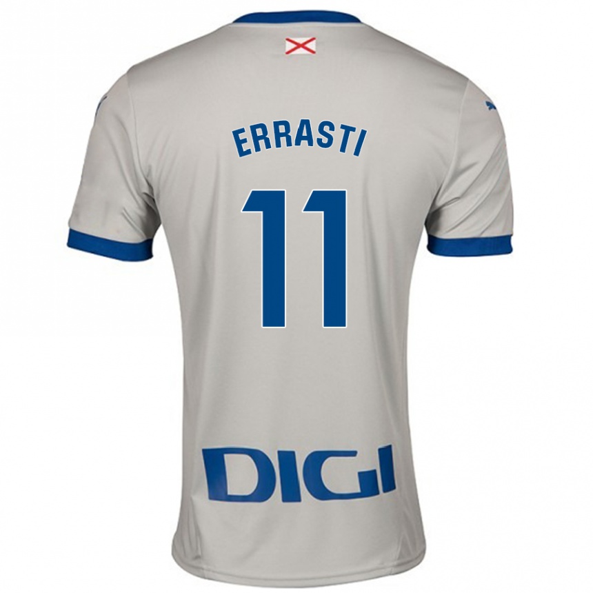 Vaikiškas Elene Errasti #11 Šviesiai Pilka Išvykos Marškinėliai 2024/25 T-Shirt