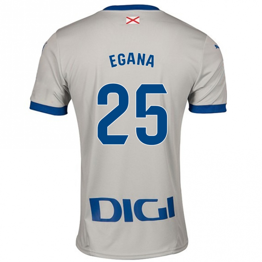 Vaikiškas Eider Egaña #25 Šviesiai Pilka Išvykos Marškinėliai 2024/25 T-Shirt