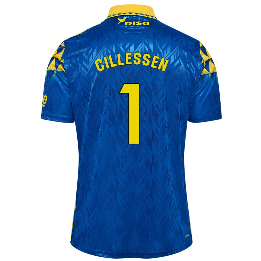 Vaikiškas Jasper Cillessen #1 Mėlyna Geltona Išvykos Marškinėliai 2024/25 T-Shirt