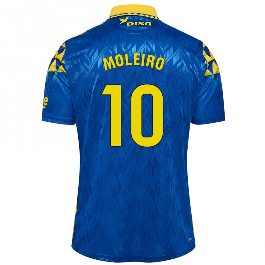 Vaikiškas Alberto Moleiro #10 Mėlyna Geltona Išvykos Marškinėliai 2024/25 T-Shirt