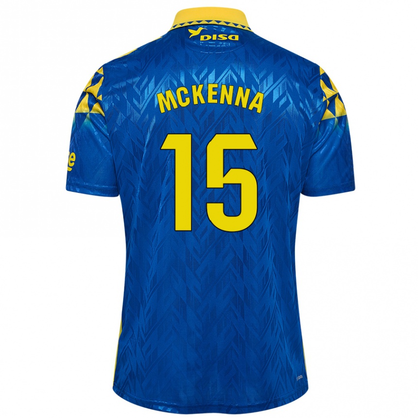 Vaikiškas Scott Mckenna #15 Mėlyna Geltona Išvykos Marškinėliai 2024/25 T-Shirt