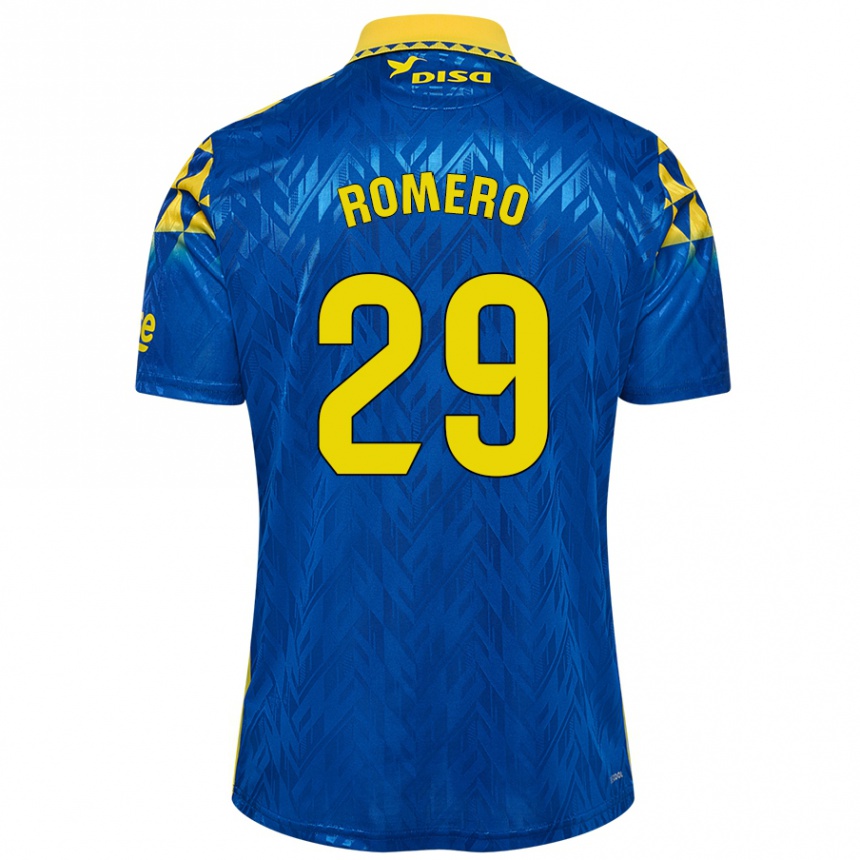 Vaikiškas Elías Romero #29 Mėlyna Geltona Išvykos Marškinėliai 2024/25 T-Shirt