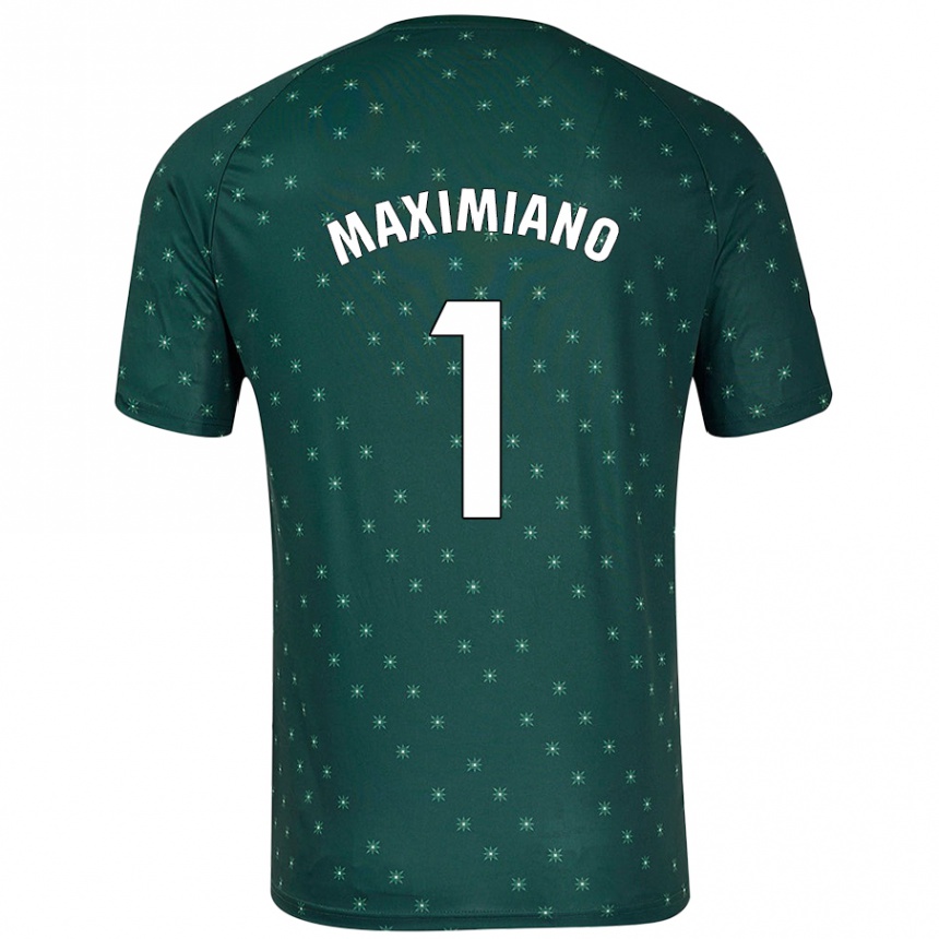 Vaikiškas Luís Maximiano #1 Tamsiai Žalia Išvykos Marškinėliai 2024/25 T-Shirt