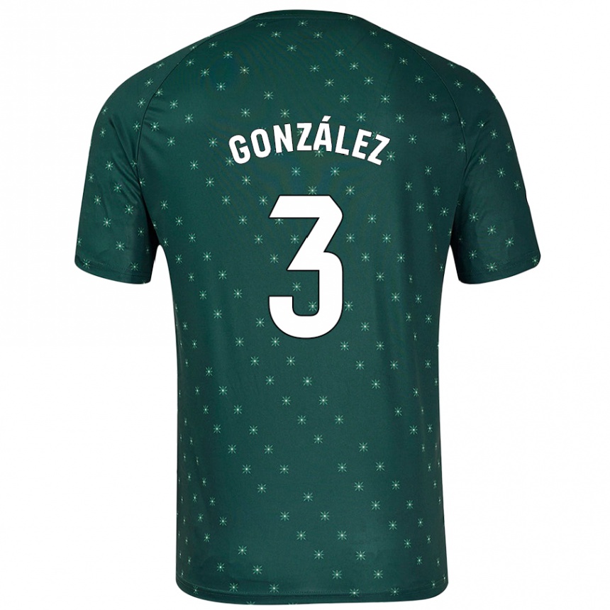 Vaikiškas Edgar González #3 Tamsiai Žalia Išvykos Marškinėliai 2024/25 T-Shirt