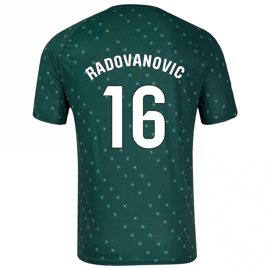 Vaikiškas Aleksandar Radovanovic #16 Tamsiai Žalia Išvykos Marškinėliai 2024/25 T-Shirt