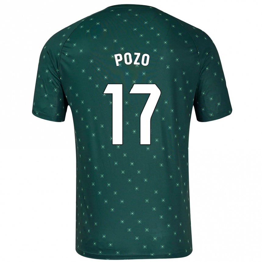 Vaikiškas Álex Pozo #17 Tamsiai Žalia Išvykos Marškinėliai 2024/25 T-Shirt