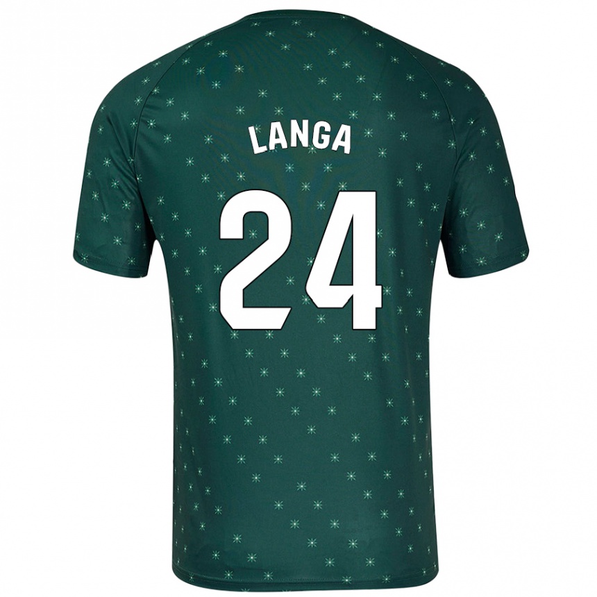 Vaikiškas Bruno Langa #24 Tamsiai Žalia Išvykos Marškinėliai 2024/25 T-Shirt