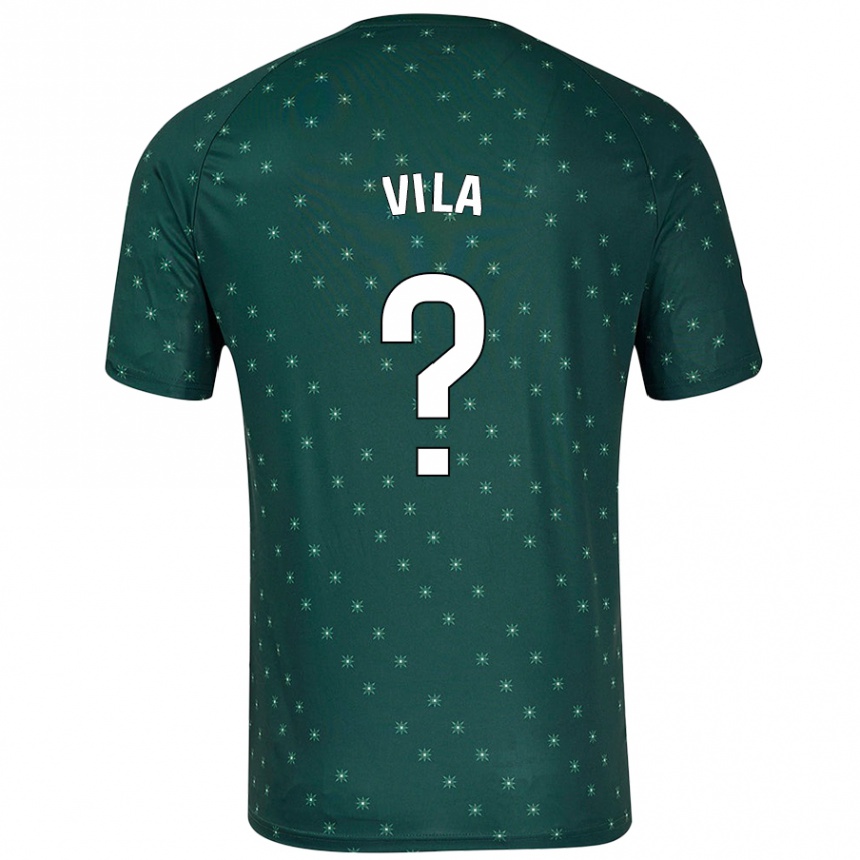 Vaikiškas Nacho Vila #0 Tamsiai Žalia Išvykos Marškinėliai 2024/25 T-Shirt