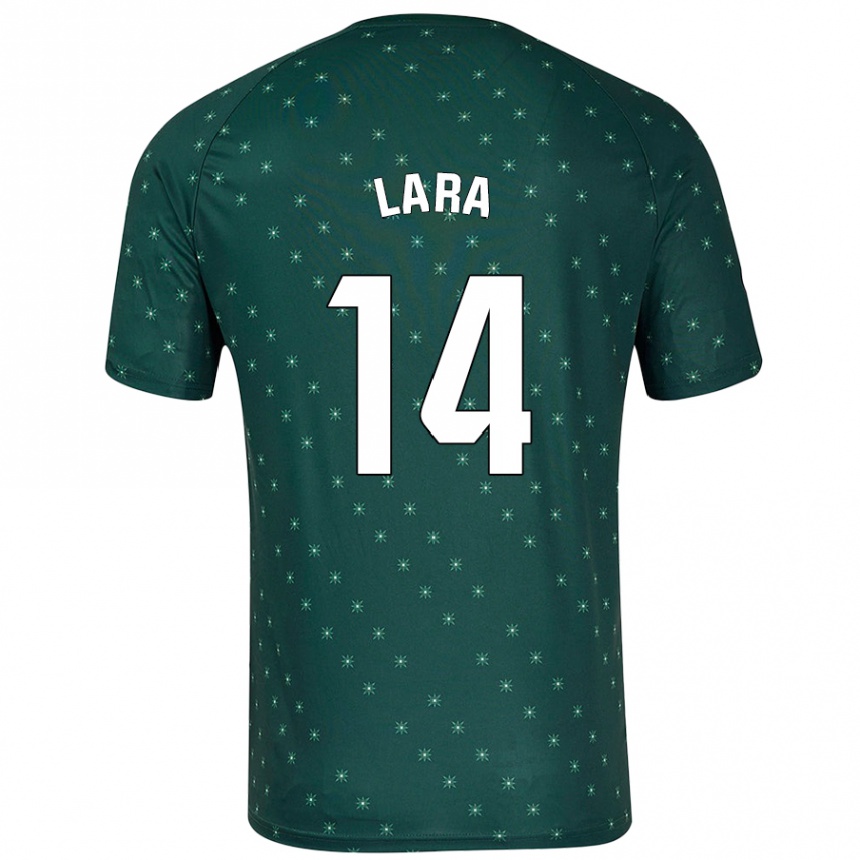 Vaikiškas Luis Lara #14 Tamsiai Žalia Išvykos Marškinėliai 2024/25 T-Shirt