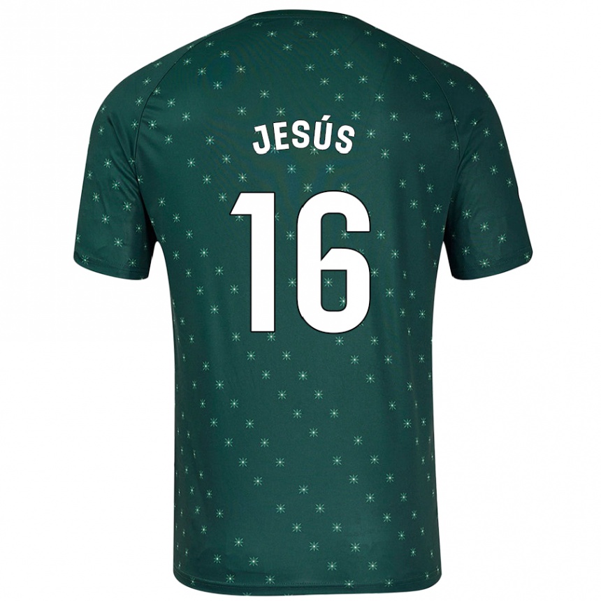 Vaikiškas Antonio Jesús #16 Tamsiai Žalia Išvykos Marškinėliai 2024/25 T-Shirt