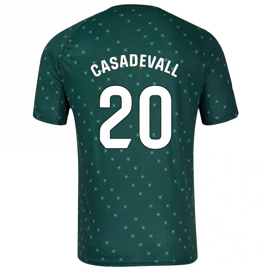 Vaikiškas Marçal Casadevall #20 Tamsiai Žalia Išvykos Marškinėliai 2024/25 T-Shirt