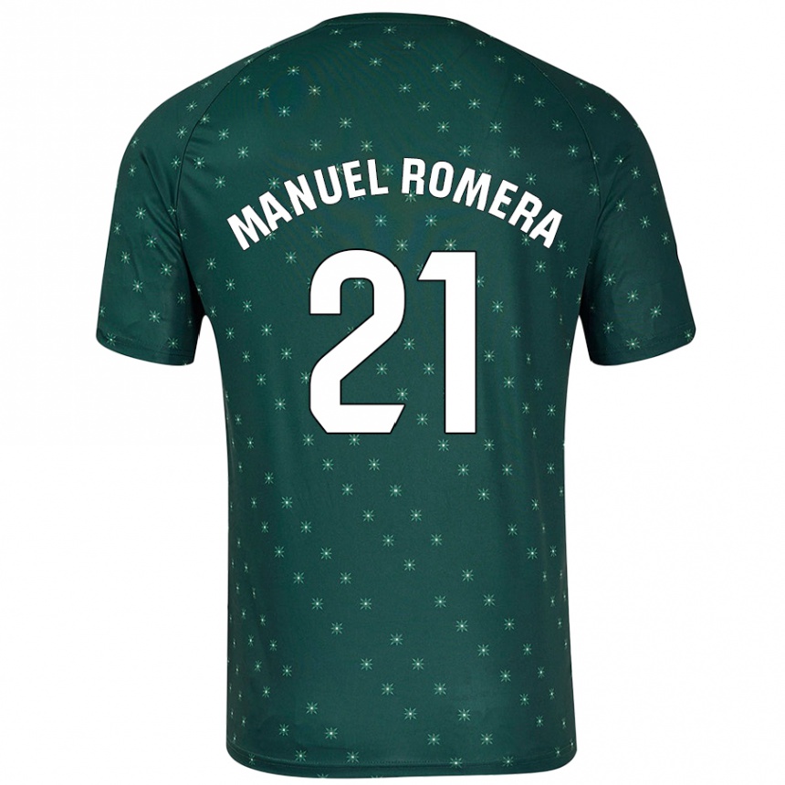 Vaikiškas José Manuel Romera #21 Tamsiai Žalia Išvykos Marškinėliai 2024/25 T-Shirt