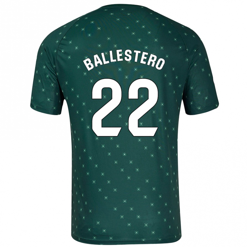 Vaikiškas Carlos Ballestero #22 Tamsiai Žalia Išvykos Marškinėliai 2024/25 T-Shirt