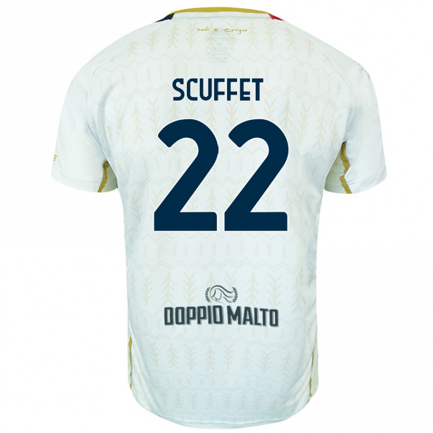 Vaikiškas Simone Scuffet #22 Baltas Išvykos Marškinėliai 2024/25 T-Shirt