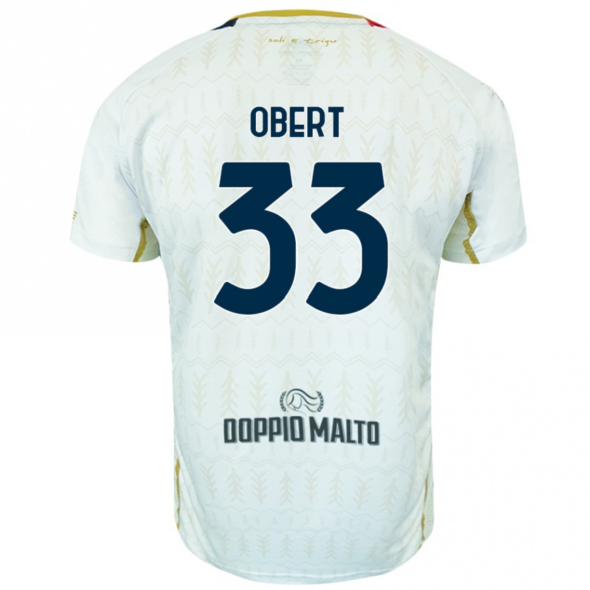 Vaikiškas Adam Obert #33 Baltas Išvykos Marškinėliai 2024/25 T-Shirt