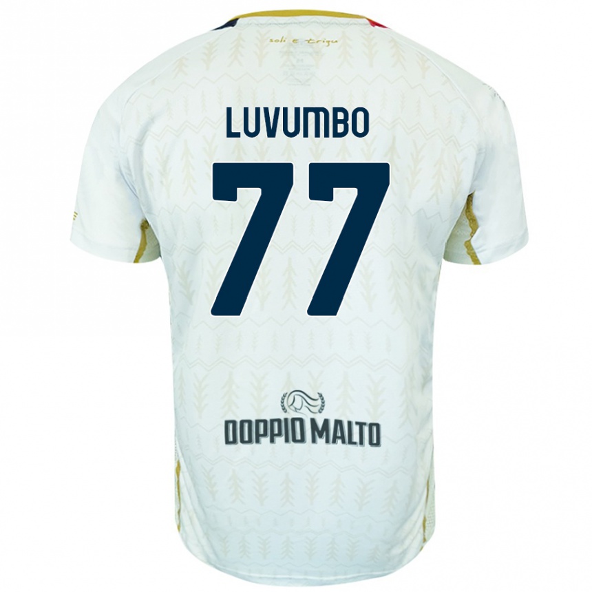 Vaikiškas Zito Luvumbo #77 Baltas Išvykos Marškinėliai 2024/25 T-Shirt