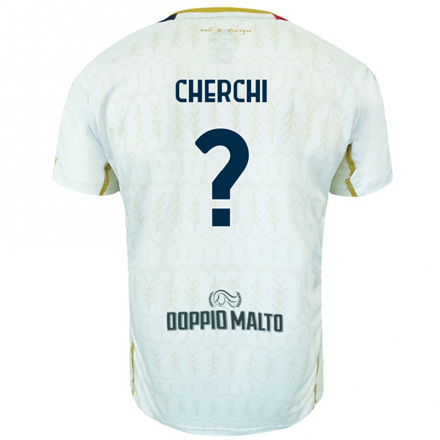 Vaikiškas Filippo Cherchi #0 Baltas Išvykos Marškinėliai 2024/25 T-Shirt