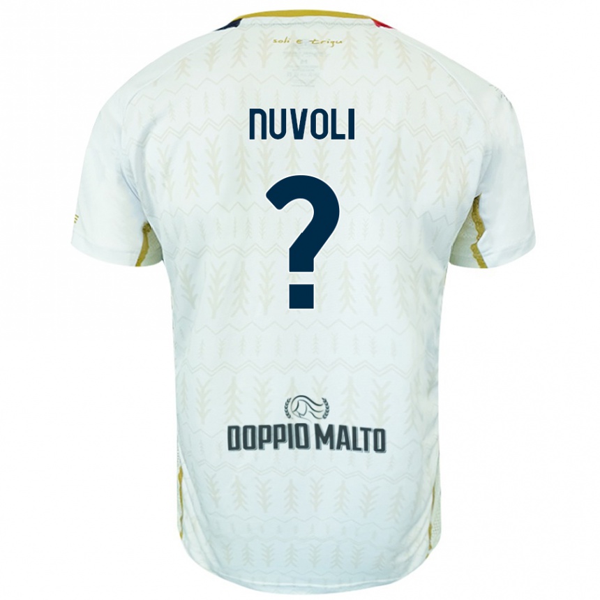 Vaikiškas Matteo Nuvoli #0 Baltas Išvykos Marškinėliai 2024/25 T-Shirt