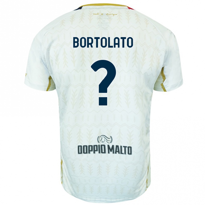 Vaikiškas Filippo Bortolato #0 Baltas Išvykos Marškinėliai 2024/25 T-Shirt