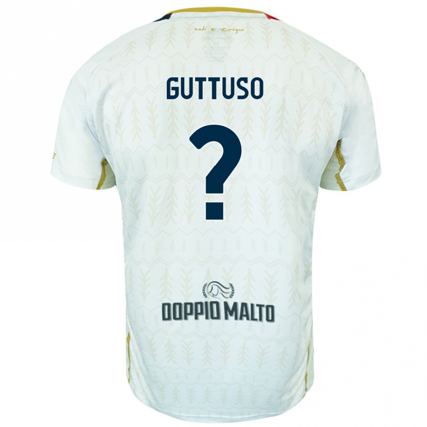 Vaikiškas Iacopo Guttuso #0 Baltas Išvykos Marškinėliai 2024/25 T-Shirt