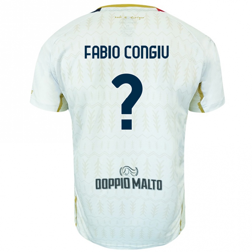 Vaikiškas Fabio Congiu #0 Baltas Išvykos Marškinėliai 2024/25 T-Shirt