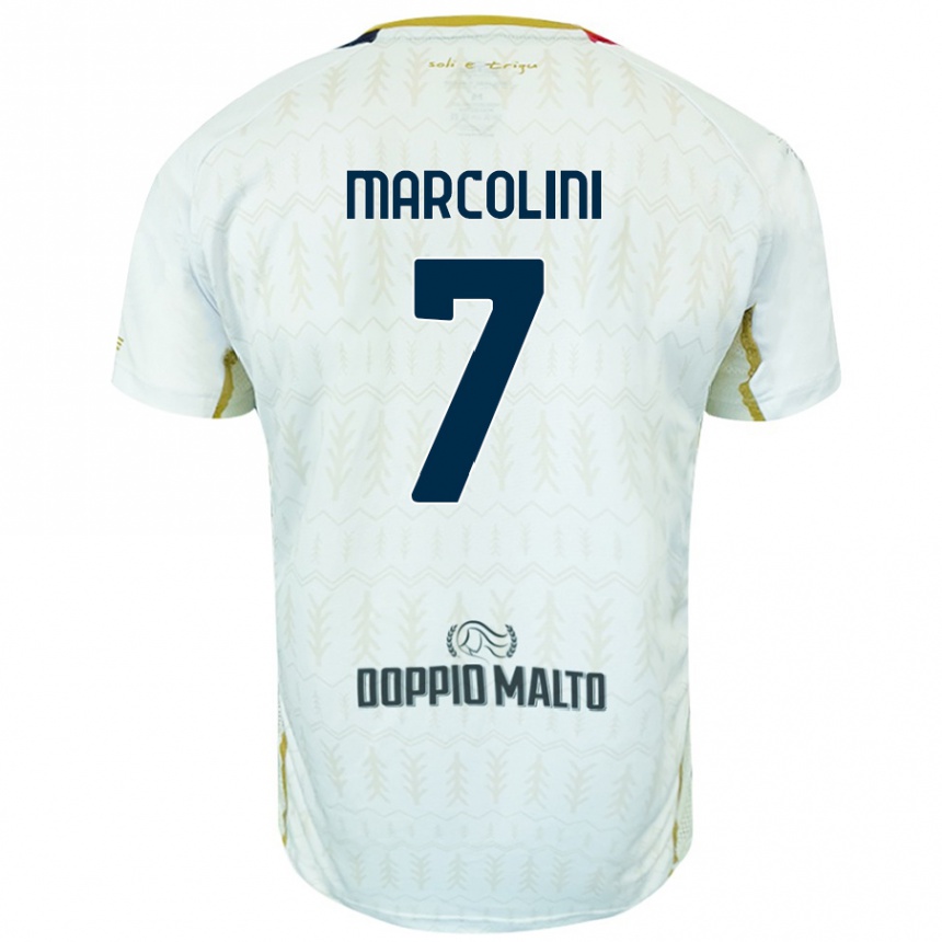 Vaikiškas Diego Marcolini #7 Baltas Išvykos Marškinėliai 2024/25 T-Shirt