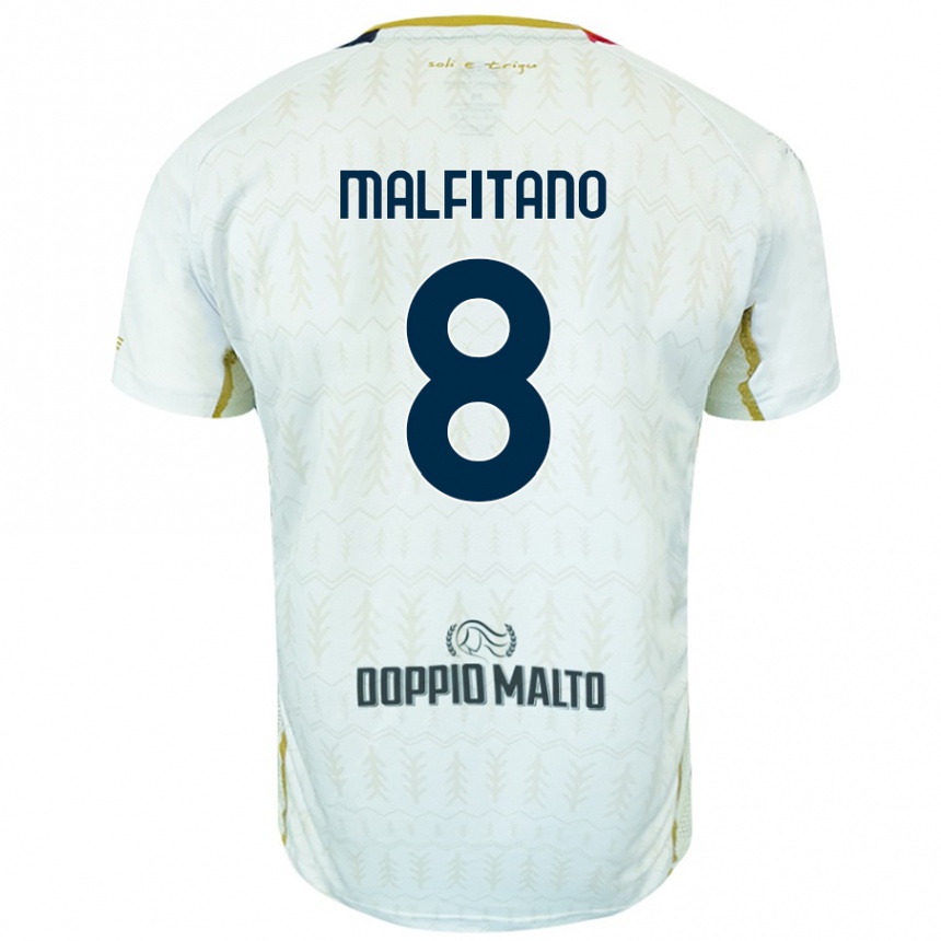 Vaikiškas Roberto Malfitano #8 Baltas Išvykos Marškinėliai 2024/25 T-Shirt