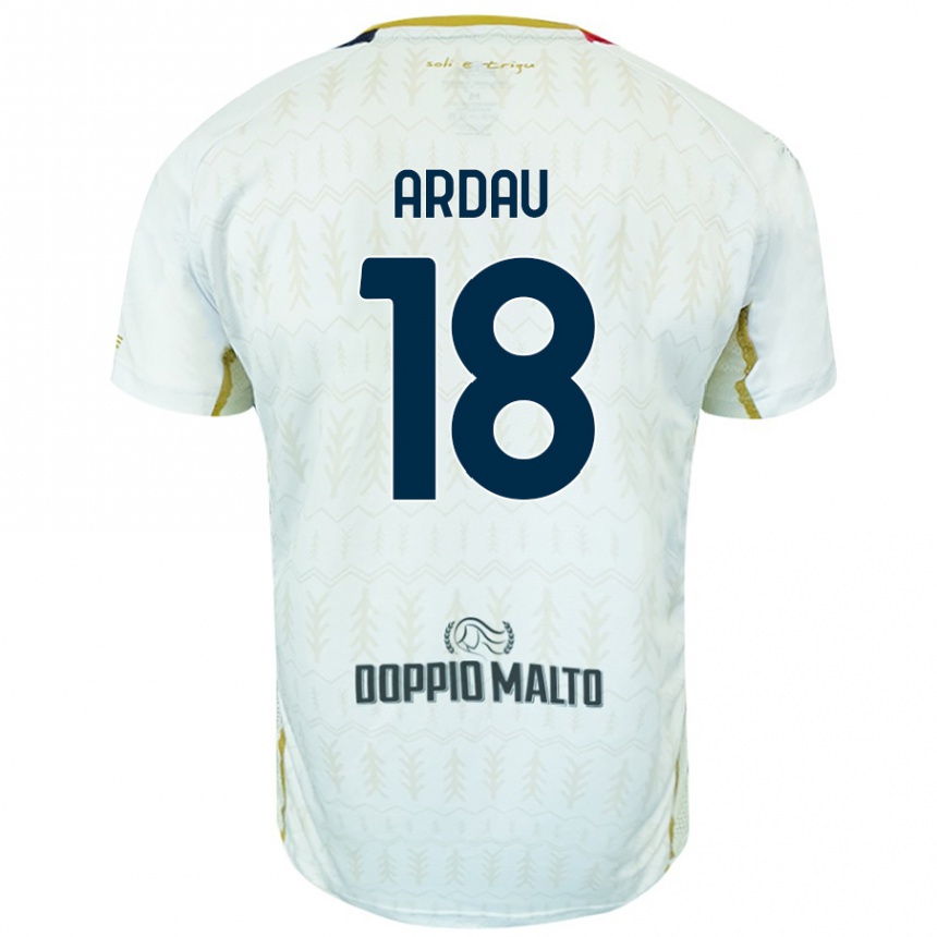 Vaikiškas Samuel Ardau #18 Baltas Išvykos Marškinėliai 2024/25 T-Shirt