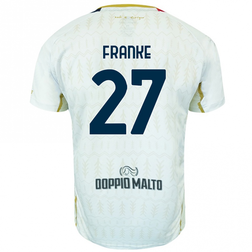 Vaikiškas Antoni Franke #27 Baltas Išvykos Marškinėliai 2024/25 T-Shirt