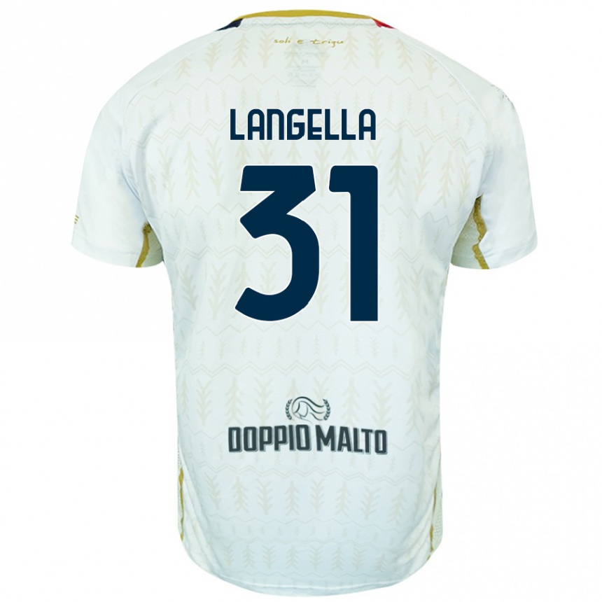 Vaikiškas Matteo Langella #31 Baltas Išvykos Marškinėliai 2024/25 T-Shirt